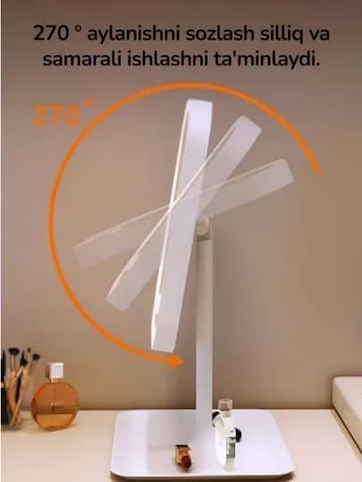 Зеркало для макияжа, LED зеркало, сенсорное зеркало, зеркало с подсветкой — MUHAMA1-OYNALED-БЕЛЫЙ