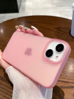 Чехол на iPhone 11,12,13,14,15,16,Pro,Max,Plus, Mini, прозрачный, силикон — PREM1-BLESKMAT-РОЗОВ-16PRO