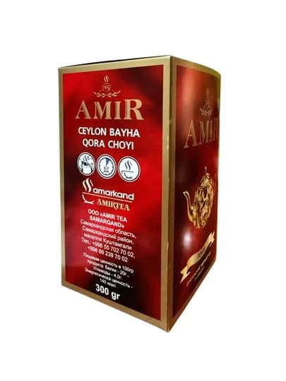Амир Чай черный цейлон В/С Super Pekoe, 300 гр — АМИРТЕА-651519