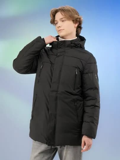Зимние горные куртки мужские L - 4XL — ZEITUN-KUR3178-ЧЕРН-XXXL