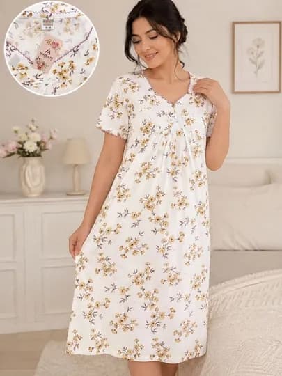 Ночная сорочка — MONWEAR-W2000-МОЛОЧ-5456