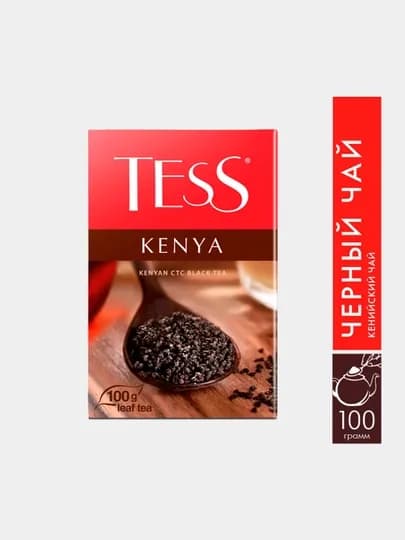 Чай чёрный Tess Kenya, листовой, 100 г — NIVEA-GRE0038