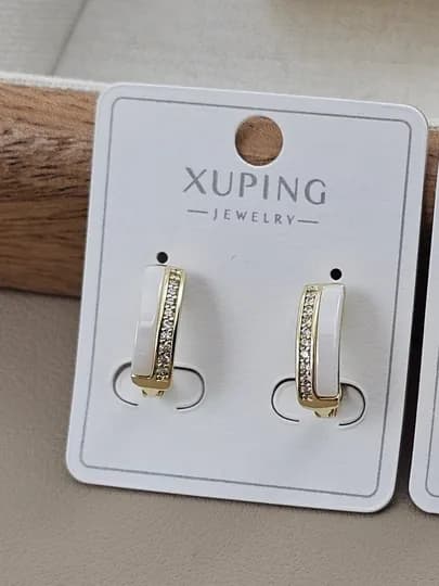 Серьги для девочек и женщин, Xuping — 1001PRT-XUPINGO-БЕЛЫЙ