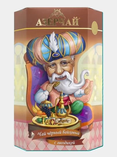 Черный чай байховый Азерчай Якубович, с гвоздикой, 100 г*20 — AZERCAY-00475