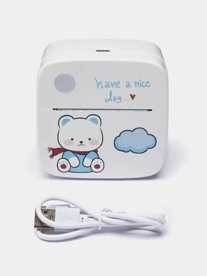 Детский беспроводной мини термопринтер для телефона, с Bluetooth — NBOLT-PRINTER-ЛАВАНД