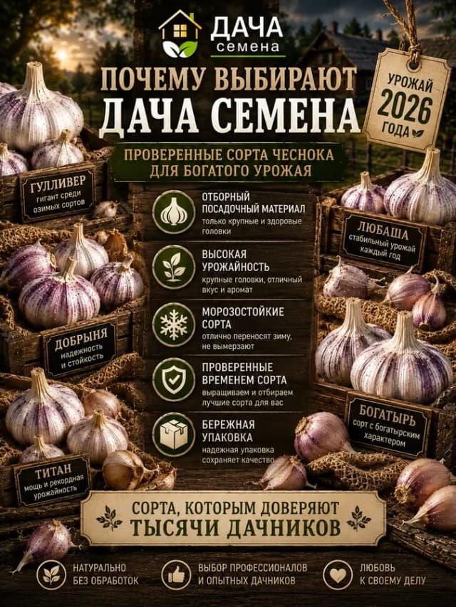 Чеснок посадочный озимый Гулливер