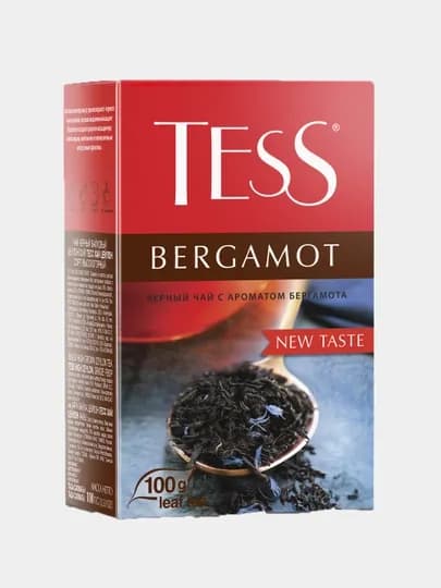 Чай черный Tess Bergamot, листовой, 100 г — TESS-P120A01