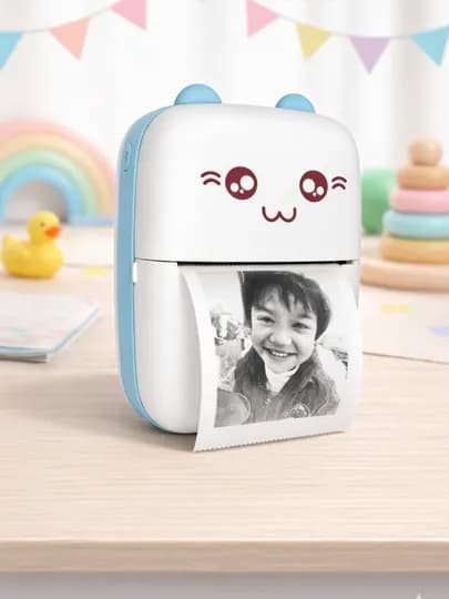 Мини принтер Bluetooth портативный, термопринтер для телефона — SITEXNO-MINIPRINTER-ГОЛУБ