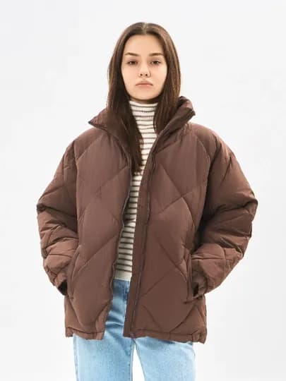 TERRA PRO Женская куртка короткая длина AW23WBA-52057 — TERRA-52057-КОРИЧН-M