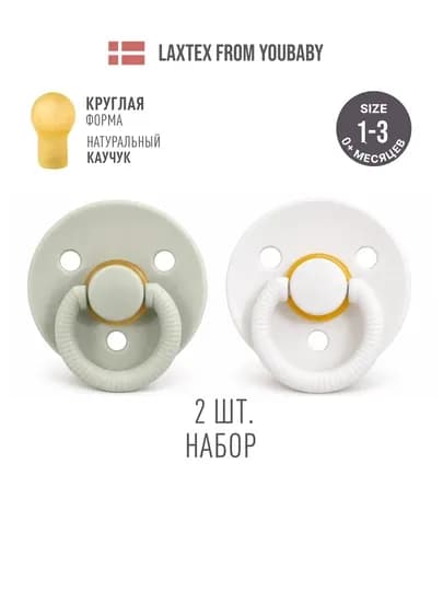 Пустышка соска, 2 шт в комплекте, каучук, круглая форма, без BPA, с 0–18 мес, вентиляция — KENZ0-MUMLOVA-ГОЛУБ-6