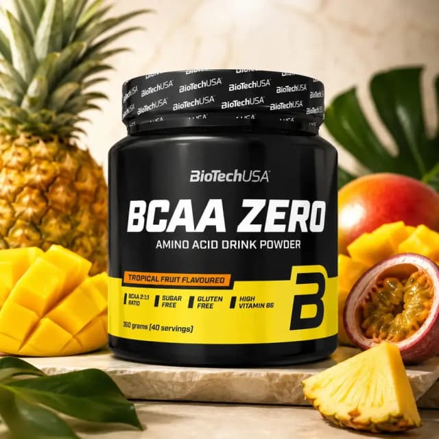 Aminokislotalar kompleksi BCAA Zero BioTechUSA (Tropical Fruit) 360 g (40 srv)