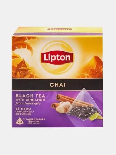 Черный чай LIPTON Chai, 20 шт — KONTI-P17E96E