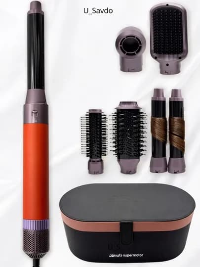 Dyson фен стайлер JRM, 6 в 1, автоматический фен для завивки и укладки волос Dayson — MARKPRO-JRM22-ОРАНЖ