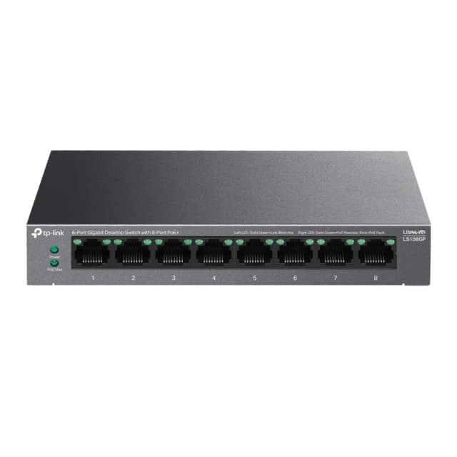 Kommutator TP-LINK LS108GP 8-Port Gigabit Desktop Switch with 8-Port PoE+