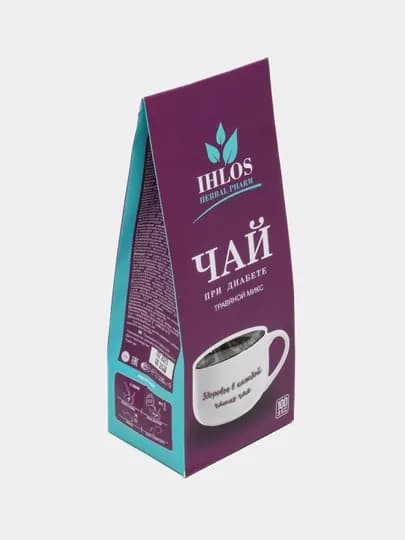 Чай листовой зеленый (Травяной микс) Диабетический Ihlos, 100 г — SHAKAR-P05AA3E
