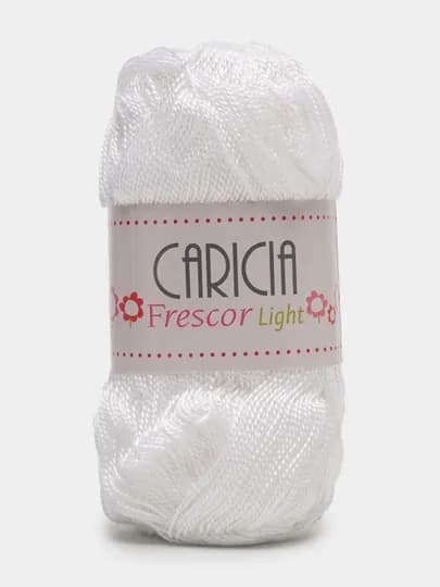 Пряжа Caricia - 375 м, 75 г, 100 % акрил, в упаковке 1 шт — PRYAJA1-CARICI1-БЕЛЫЙ