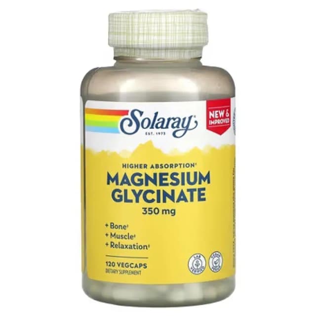 Solaray, Magniy Glisinati Yuqori O‘zlashtirish Qobiliyatiga Ega, 350 mg, 120 VegCap Kapsulalar (54901)