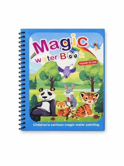 Magic Water Book многоразовая детская книжка для рисования водой — ILHOMM-MAGIC-ТЕМНСИН