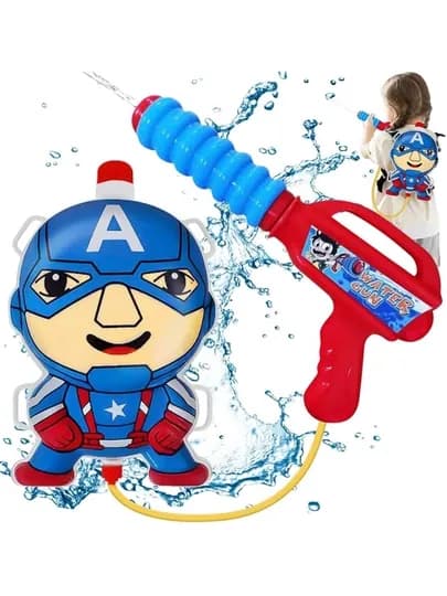 Водяной пистолет Water Gun, с рюкзаком - резервуаром для воды, 1,2 литра — RADORAY-VODINOYRANES5-АМЕТИС