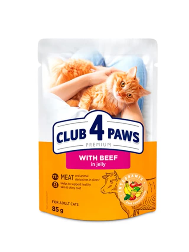 Влажный корм Club 4 Paws говядина, 24 шт