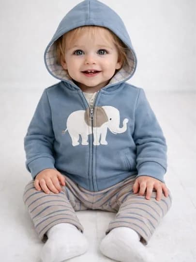 Детский комплект 3-в-1: худи, боди и штаны — BABYKDS-BKIDS125-НГОЛУБ-36МЕС