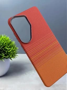 Карбоновый чехол для Samsung S22,S23,S24,S25,S26 FE,PLUS, ULTRA Magsafe, жесткий — TOPSYLE-SMKARBON-БРОНЗ-S26KR
