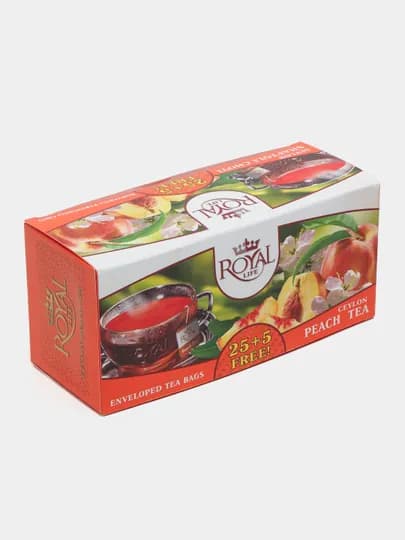 Чай Royal Life Peach Tea, 30 пакетиков — ROYALT-P0D6BC4