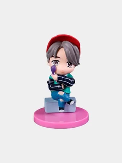 Коллекционные фигурки группы BTS, K-pop миниатюры для ARMY, 8 см — FANKIDS-BTS-ЧЕРН