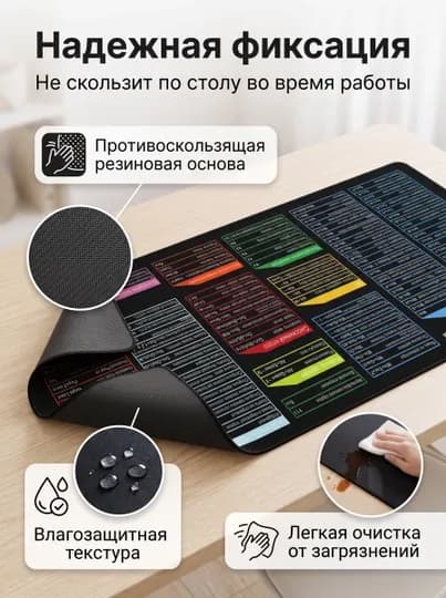 Коврик для компьютера и мыши — MOBI077-KOVRIK11-КРАСН