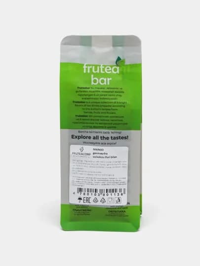 Fruteabar "Манго с генмайчой и ароматом кокоса" Чай зеленый листовой с добавками, 50 гр — FRUTEA-P15DD2E