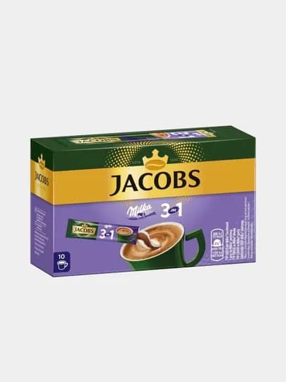 Кофе Jacobs, 3 в 1 Milka, 10 шт — JAC-P1385CE
