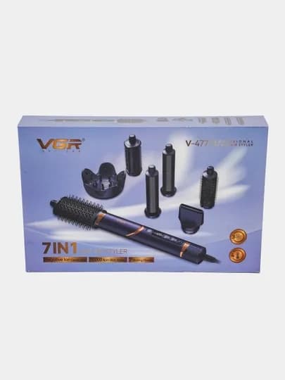 VGR MultiStyle Pro – фен-щётка и стайлер, 6 в 1 и 4 в 1 для идеальной укладки — ELELIV-VNAB-ЛАЗУР