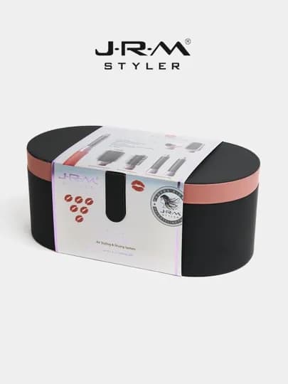 Фен для волос Airwrap JRM styler, 6 в 1, воздушная укладка и автоматическая плойка — DOSTON-JRM61-УГОЛЬН