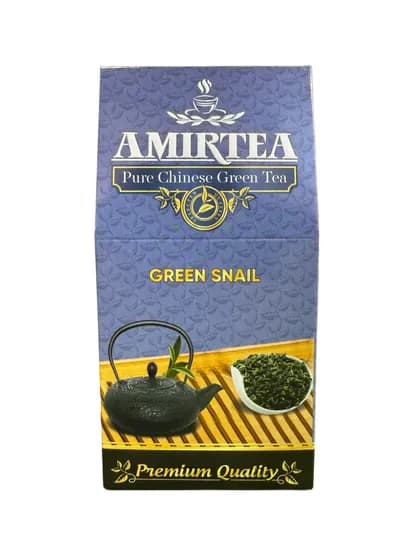 Амир Tea, чай зеленый, В/С, Green Snail, 80 г — АМИРТЕА-651229