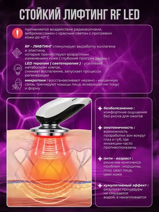 Микротоковый массажер для лица