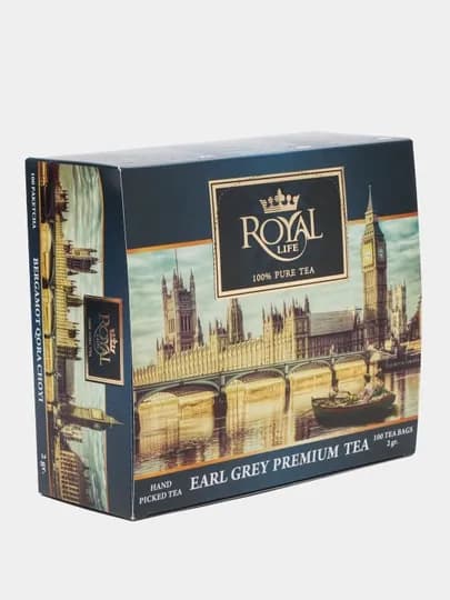 Чай черный Royal Life Earl Grey, 100 пакетиков, 200 г () — ROYALT-P0D6BB5