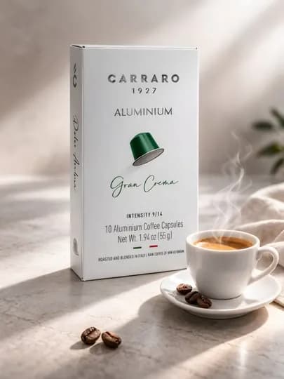 Кофе в капсулах Carraro Gran Crema для Nespresso, алюминиевые, 10 шт — TCFSHOP-CARRACOGREENCREM