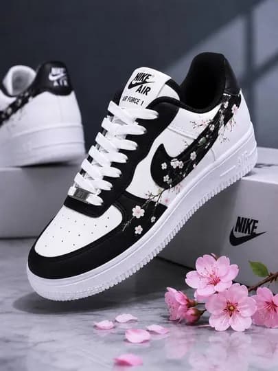 Женские кроссовки с цветочным принтом – стиль и комфорт каждый день — SHOEZON-SAKURA-ЧЕРНСТЕ-38
