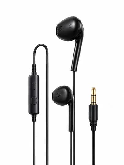 Проводные наушники 3.5mm Stereo с микрофоном для Android iPhone — LUXE123-SIMLINAUSHNIK-ЧЕРНСТЕ