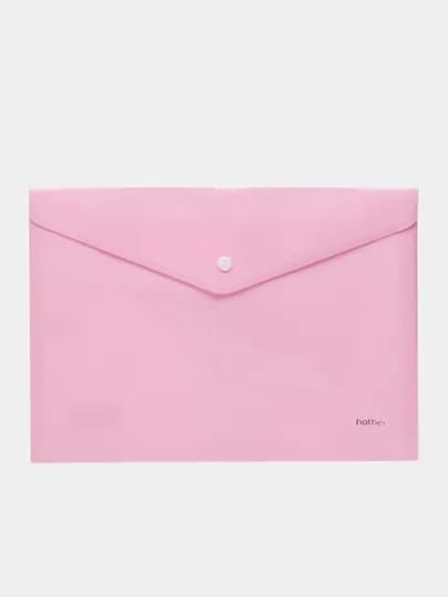 Папка-конверт Hatber NEWtone PASTEL Пион, Пластиковая на кнопке, А4ф, 180 мкм, AKк4_05018 — HATBER-AKК405018