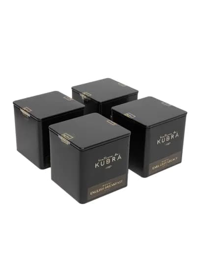Подарочный набор чая "BLACK GIFT BOX", 4 вкуса — KUBRA-PODAROK