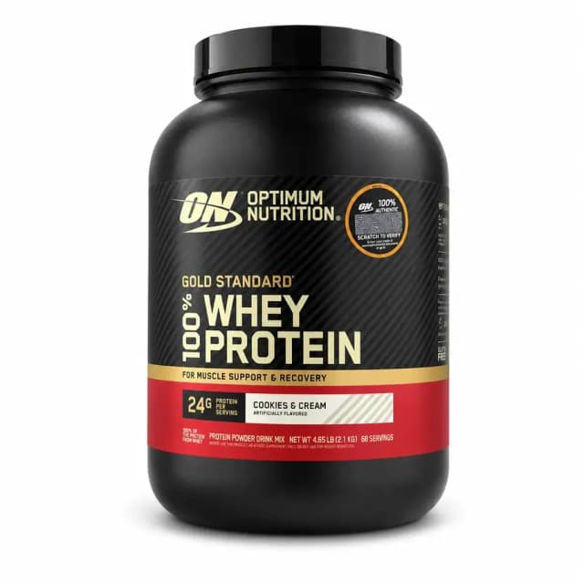 Zardobli protein Gold Standard 100% Whey Optimum Nutrition (Cookies & Cream) 4.65 lb (2.11 kg)