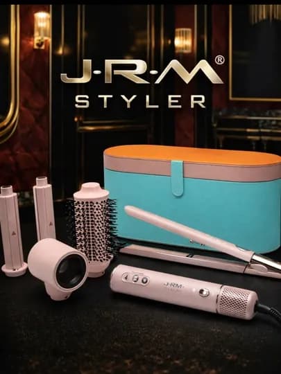 Фен для волос Airwrap JRM styler, 6 в 1, воздушная укладка и автоматическая плойка — DOSTON-JRM61-ПАСТКОР