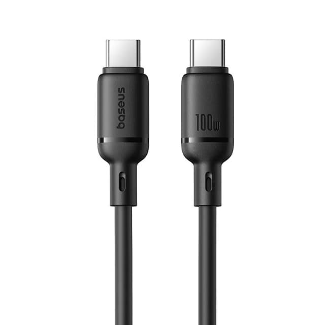 Кабель OS-Baseus Silky Series Black Fast Charging Cable Type-C - Type-C 100W 1м