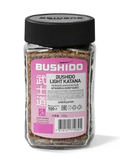 Растворимый кофе Bushido Light Katana, 100 гр — LUCKYCO-LGHT100