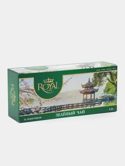 Чай зеленый Royal Life Green, 25 пакетиков, 50 г — ROYALT-P0D6B95