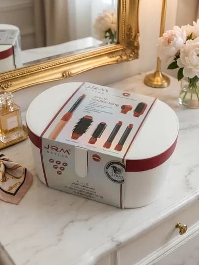 Фен для волос Airwrap JRM styler, 6 в 1, воздушная укладка и автоматическая плойка — DOSTON-JRM61-БЕЛЫЙ