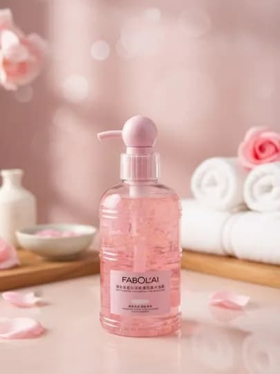 FABOLAI Парфюмированный гель для душа с скрабом, Rich Fragrance, 500 мл — WOXMUR-GEL18-ТЕМНРОЗ