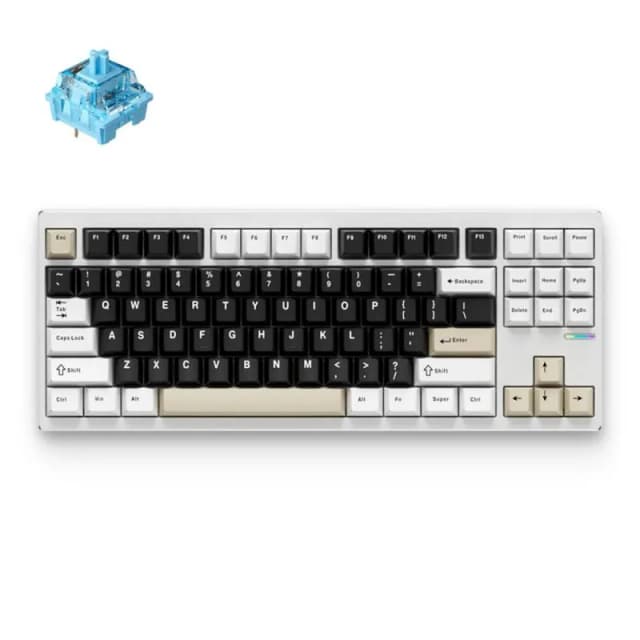 MCHOSE GX87S Milky Brown, Mist Blue Switch, Hot-Swap