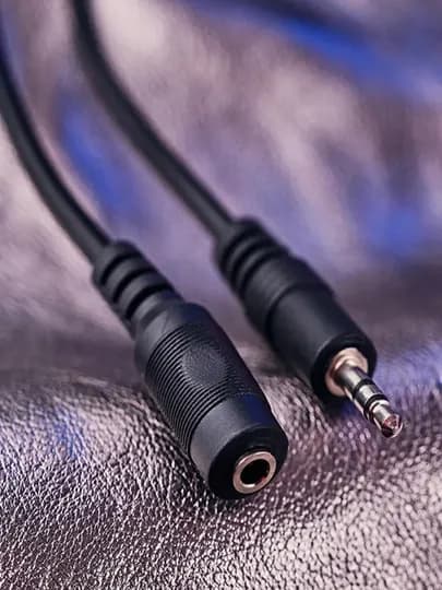 Удлинитель наушников AUX, штекер 3.5 мм jack (папа) - гнездо 3.5 мм jack (мама), — GIGABIT-AUXUD-5m